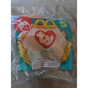 McDonalds TY Beanie Baby 1993 NEW Rare Find! Goldie In‎ Sealed Bag!